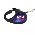 Поводок-рулетка Waudog R-leash для собак, рисунок "NASA21", XS, до 12 кг, 3 м, лента, черный