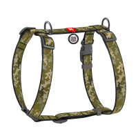 Шлея Waudog Nylon c QR-паспортом для собак, анатомическая, рисунок "Милитари", размер L, 50-90/60-100 см Шлея Waudog Nylon c QR-паспортом для собак, анатомическая, рисунок "Милитари", размер L, 50-90/60-100 см