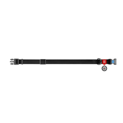 Ошейник водостойкий WAUDOG Waterproof для собак, светящийся, пластик, L, 25 мм/31-49 см, черный