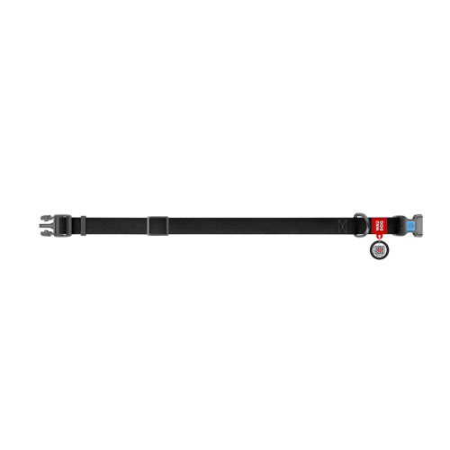 Нашийник водостійкий WAUDOG Waterproof для собак, світиться, пластик, XL, 25 мм/35-58 см, чорний