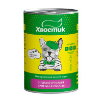 Консервы Хвостик для взрослых собак, с кусочками печени в подливе, 1.24 кг Консервы Хвостик для взрослых собак, с кусочками печени в подливе, 1.24 кг