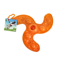Игрушка фрисби Georplast Ninja летающая для собак, 20 см, оранжевая Игрушка фрисби Georplast Ninja летающая для собак, 20 см, оранжевая