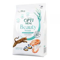 Сухой корм Optimeal Beauty Podium для кошек, уход за шерстью и зубами, на основе морепродуктов, 650+650 г