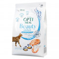 Сухий корм Optimeal Beauty Podium для котів, догляд за шерстю та зубами, на основі морепродуктів, 1.5 кг