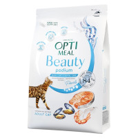 Сухой корм Optimeal Beauty Podium для кошек, уход за шерстью и зубами, на основе морепродуктов, 1.5 кг Сухой корм Optimeal Beauty Podium для кошек, уход за шерстью и зубами, на основе морепродуктов, 1.5 кг