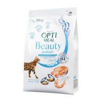 Сухий корм Optimeal Beauty Podium для котів, догляд за шерстю та зубами, на основі морепродуктів, 4 кг Сухий корм Optimeal Beauty Podium для котів, догляд за шерстю та зубами, на основі морепродуктів, 4 кг