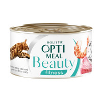 Консерви Optimeal Beauty Fitness для котів, тунець в соусі з креветками, 70 г Консерви Optimeal Beauty Fitness для котів, тунець в соусі з креветками, 70 г