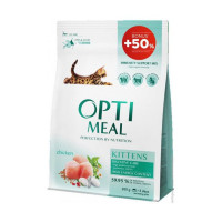 Сухий корм Optimeal для кошенят, з куркою, 200+100 г Сухий корм Optimeal для кошенят, з куркою, 200+100 г