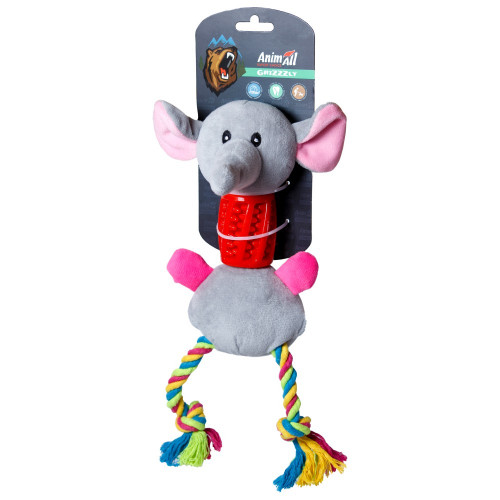 М'яка іграшка AnimAll GrizZzly Мишка, для собак, з пищалкою, 30×13×10 см