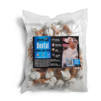 Кістка AnimAll Dental баварська вузлова, для собак, з м'ясом курки, 10-12 см, 20 штук Кістка AnimAll Dental баварська вузлова, для собак, з м'ясом курки, 10-12 см, 20 штук