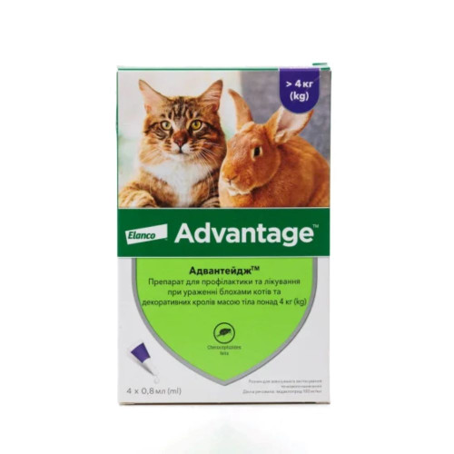 Капли от блох Bayer Advantage 80 для котов более 4 кг, цена за упаковку