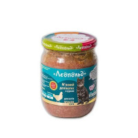 Консервы Леопольд Мясные деликатесы для кошек, с курицей, 500 г Консервы Леопольд Мясные деликатесы для кошек, с курицей, 500 г