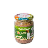 Консервы Леопольд Мясные деликатесы для собак с мясом телятины 500 г Консервы Леопольд Мясные деликатесы для собак с мясом телятины 500 г