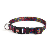 Нашийник Kareline для собак, нейлон, пластикова пряжка, візерунок Kaleidoscope, 1.5×24-35 см