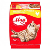 Сухой корм Мяу для кошек, с курицей, 300 г Сухой корм Мяу для кошек, с курицей, 300 г