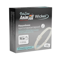 Ошейник AnimAll VetLine Wicker для кошек и собак, противопаразитарный, белая жемчужина, 70 см Ошейник AnimAll VetLine Wicker для кошек и собак, противопаразитарный, белая жемчужина, 70 см