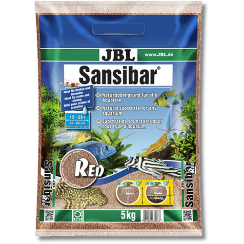 Грунт JBL Sansibar Red для пресноводных и морских аквариумов, мелкий донный, красный, 5 кг