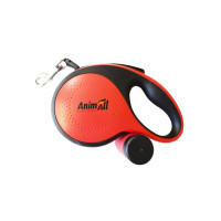 Поводок-рулетка AnimAll с диспенсером, для собак весом до 15 кг, 3 м, красная Поводок-рулетка AnimAll с диспенсером, для собак весом до 15 кг, 3 м, красная