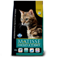 Сухий корм Farmina MATISSE CHICKEN & TURKEY для кішок, з куркою та індичкою, 400 г Сухий корм Farmina MATISSE CHICKEN & TURKEY для кішок, з куркою та індичкою, 400 г