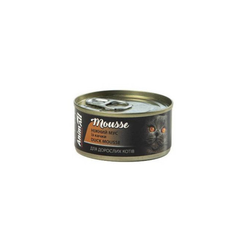 Консервы AnimAll для кошек, нежный мусс из утки, 80 г