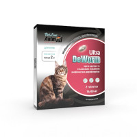 Антигельминтный препарат AnimAll VetLine DeWorm Ultra для кошек от 2 кг, 2 таблетки Антигельминтный препарат AnimAll VetLine DeWorm Ultra для кошек от 2 кг, 2 таблетки