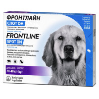 Капли Boehringer Ingelheim Фронтлайн Спот Он от блох и клещей для собак, L, 20-40 кг, цена за 1 пипетку Капли Boehringer Ingelheim Фронтлайн Спот Он от блох и клещей для собак, L, 20-40 кг, цена за 1 пипетку