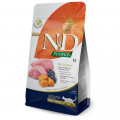 Беззерновой сухой корм Farmina N&D Pumpkin Cat Lamb & Blueberry Neutered для стерилизованных кошек, ягненок, тыква, черника, 300 г