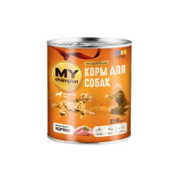 Влажный корм Мой чемпион, кусочки в желе с Индейкой, для собак, 415 г