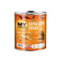 Влажный корм Мой чемпион, для собак, кусочки в желе с Индейкой, 1240 г Влажный корм Мой чемпион, для собак, кусочки в желе с Индейкой, 1240 г