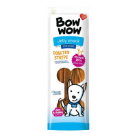 Лакомство для собак Bow wow полоски из говядины и птицы, 22 см, 60 г Лакомство для собак Bow wow полоски из говядины и птицы, 22 см, 60 г