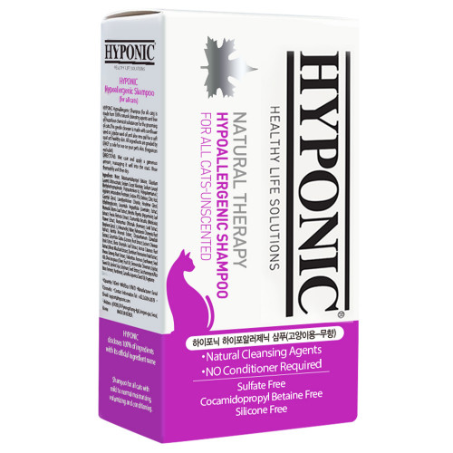 Шампунь гипоаллергенный Hyponic Hypoallergenic для кошек, с подсолнечным маслом и жожоба, без запаха, 10 пакетиков по 10 мл