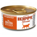 Влажный корм Kippy Mousse для взрослых кошек, мусс с уткой, 85 г