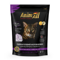 Силікагелевий наповнювач AnimAll Premium Кристали аметиста, для котів, 5 л (2.1 кг) Силікагелевий наповнювач AnimAll Premium Кристали аметиста, для котів, 5 л (2.1 кг)