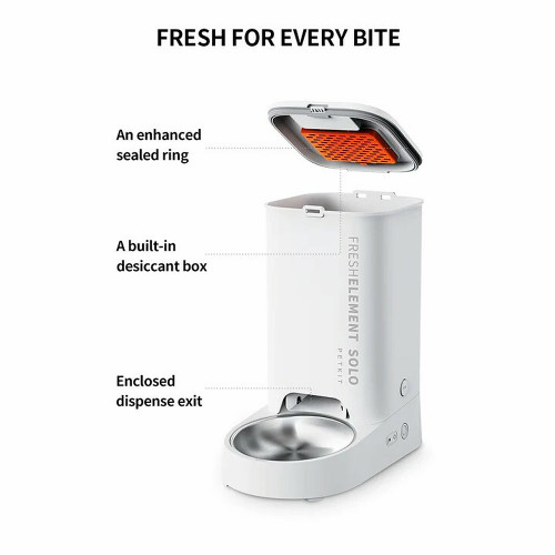 Смарт годівниця Petkit Fresh Element Solo White для собак та котів, 3 л, 16.7×31.6×29.6 см, біла