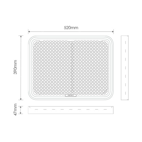 Туалет Petkit Pura Dog Toilet для собак, 52×39×4.7 см, сірий