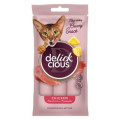 Ласощі Delickcious для котів, кремові з куркою та ананасом, додатковий корм, 0.12 кг