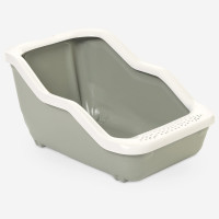 Туалет MPS NETTA OPEN LIGHT GREEN для кошек, с рамкой, светло-зелёный, 54×39×29 см