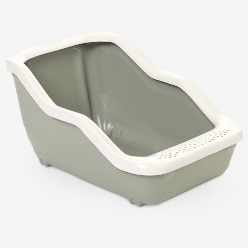 Туалет MPS NETTA OPEN LIGHT GREEN для кошек, с рамкой, светло-зелёный, 54×39×29 см