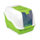 Туалет MPS NETTA CLOSE GREEN для кошек, бокс с фильтром, зелёный, 54×39×40 см