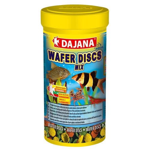 Корм Dajana WAFER DISCS mix для всех видов цветных донных рыб, в чипсах, 250 мл, 100 г Корм Dajana WAFER DISCS mix для всех видов цветных донных рыб, в чипсах, 250 мл, 100 г