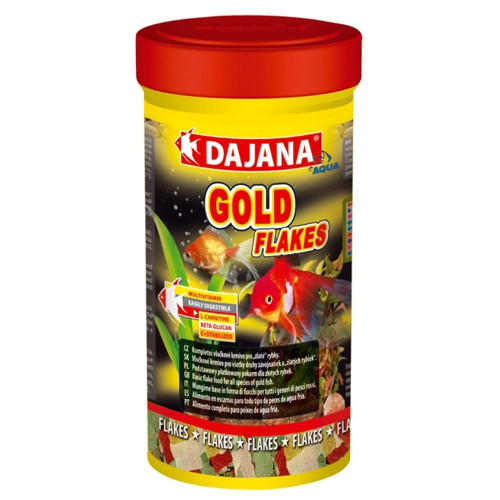 Корм Dajana GOLD FLAKES для золотых рыбок и декоративных карасей, в хлопьях, 250 мл, 50 г Корм Dajana GOLD FLAKES для золотых рыбок и декоративных карасей, в хлопьях, 250 мл, 50 г