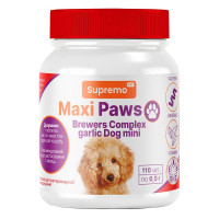 Вітаміни Supremo MAXI PAWS для собак маленьких порід, комплекс пивних дріжджів з часником, 110 таблеток, 0.5 г Вітаміни Supremo MAXI PAWS для собак маленьких порід, комплекс пивних дріжджів з часником, 110 таблеток, 0.5 г