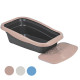 Туалет MDS NELLA KIT для кошек, с рамкой и ковриком, 58×37.5×18 см