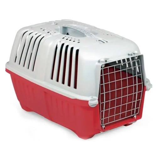 Переноска MPS PRATIKO 1 METAL RED для собак та котів до 12 кг, червона, 48×31.5×33 см