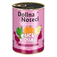 Консервы Dolina Noteci Superfood для собак, с уткой и перепелкой, 400 г Консервы Dolina Noteci Superfood для собак, с уткой и перепелкой, 400 г