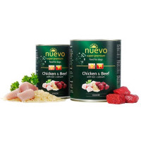 Консерви NUEVO JUNIOR для цуценят, з куркою, яловичиною, рисом і кальцієм, 800 г Консерви NUEVO JUNIOR для цуценят, з куркою, яловичиною, рисом і кальцієм, 800 г