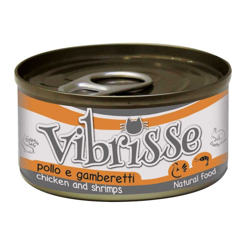 Консервы VIBRISSE для кошек, с курицей и креветками, 70 г