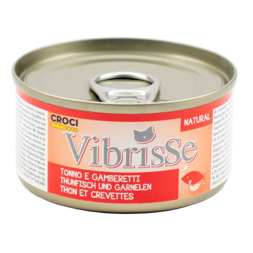 Консервы VIBRISSE для кошек, с тунцом и креветками, 70 г