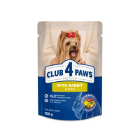 Вологий корм Club 4 Paws для дорослих собак, з кроликом у соусі, 100 г Вологий корм Club 4 Paws для дорослих собак, з кроликом у соусі, 100 г