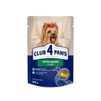Влажный корм Club 4 Paws для щенков малых пород, с уткой в желе, 100 г Влажный корм Club 4 Paws для щенков малых пород, с уткой в желе, 100 г